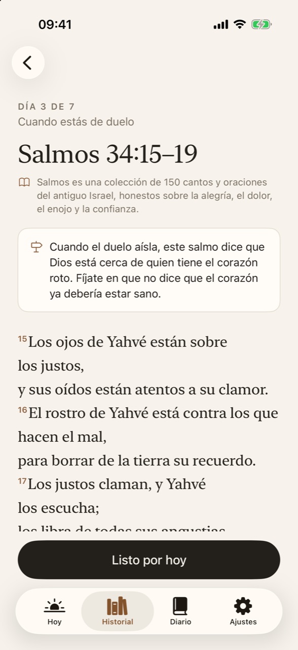 Recorridos guiados para etapas como el duelo